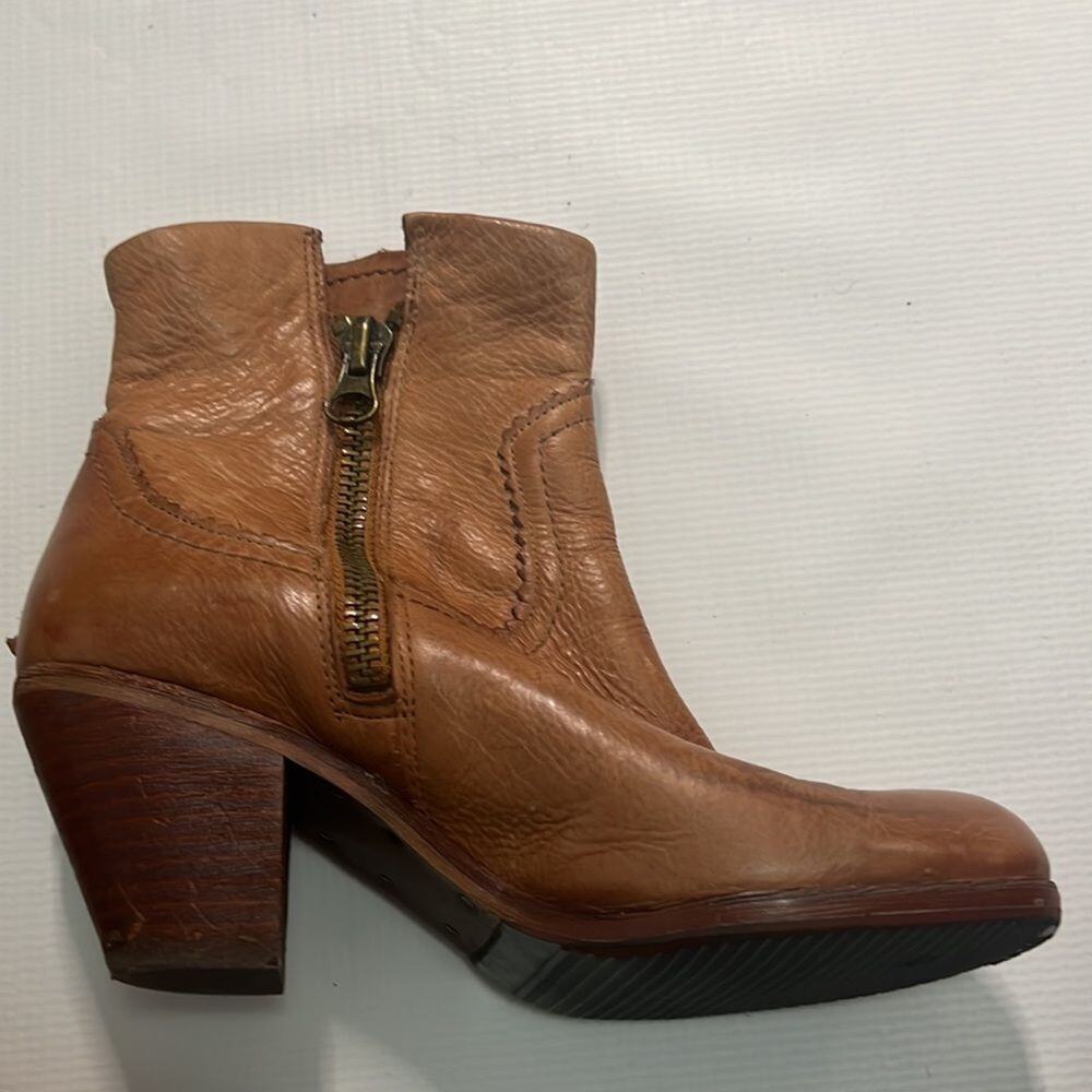 SAM ELDEMAN LOUIE WESTERN LEATHER ANKLE BOOTS‎ SIZE 7 - Picture 5 of 9